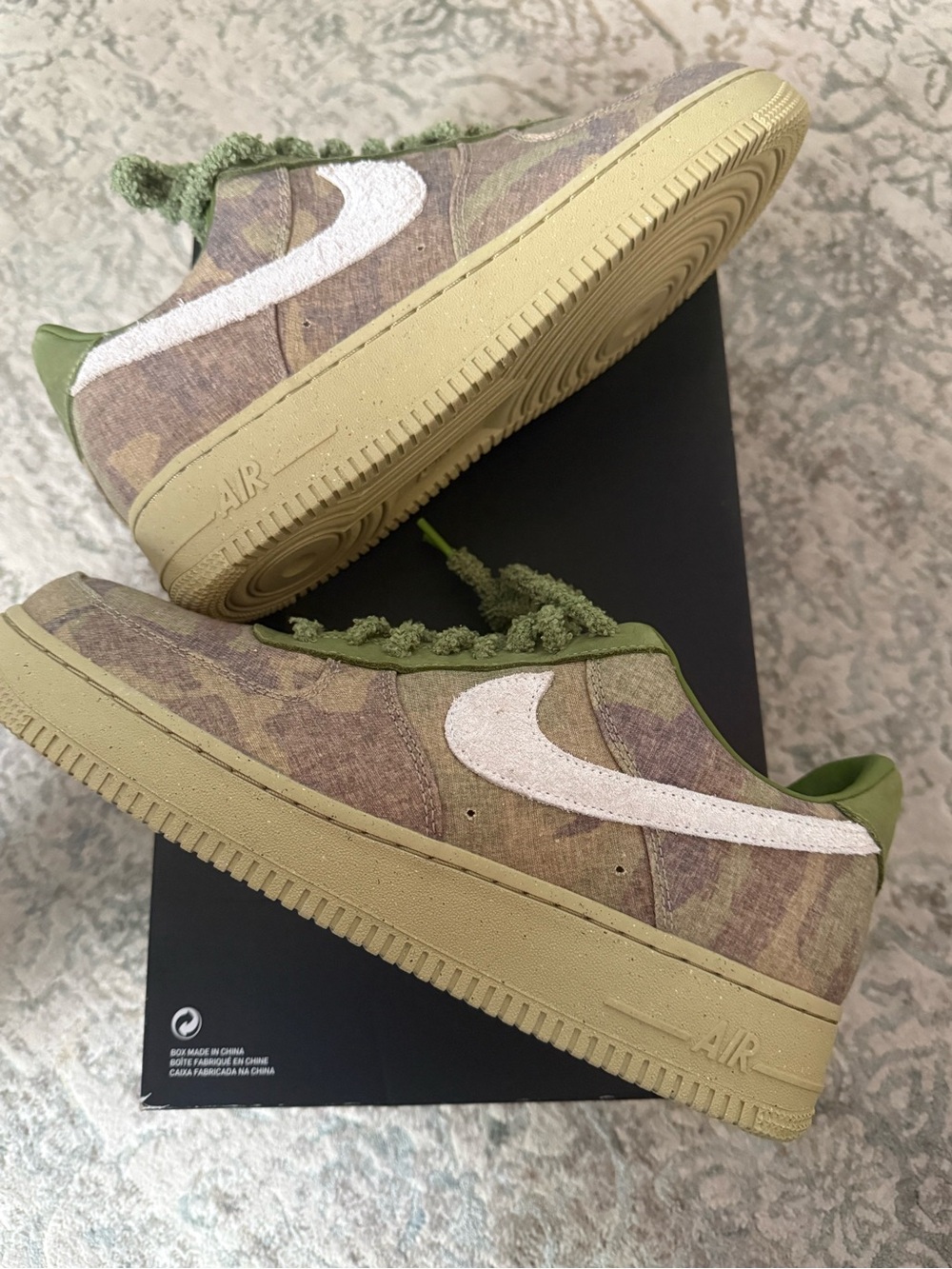 Nike Air Force 1 Low Wheatgrass Camo - Low-Top Sneakers in Olive and White